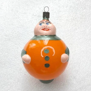 Rare Vintage USSR Glass Christmas Ornament Antique Xmas Tree Decor Baba-Apple - Picture 1 of 8