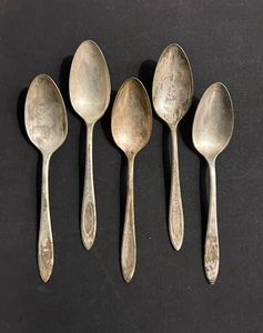 1921 Oneida Community Teller Grosvenor 5er Set Servierlöffel - Bild 1 von 5