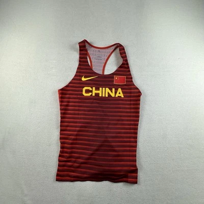 Camiseta Nike Mujer Pequeña Roja PRO ELITE Equipo Olímpico de China Singlet Atletismo Foto 1 de 4