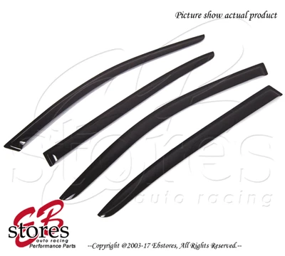 Viseras de ventana JDM de humo oscuro montadas en el exterior para BMW 745Li 750Li 760Li 2002-2008 4 piezas Foto 1 de 3