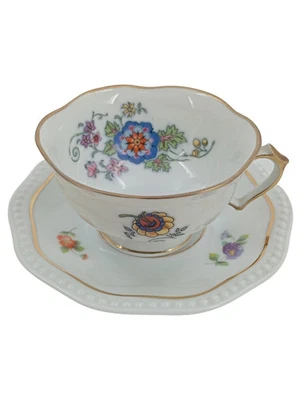 ROSENTHAL Espressotasse mit Unterteller Klassisch Mehrfarbig Blumen Porzellan - Bild 1 von 4