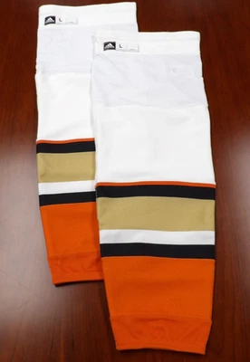 Meias de jogo ADIDAS NHL AUTÊNTICAS ANAHEIM DUCKS BRANCAS TAMANHO L - Imagem 1 de 4