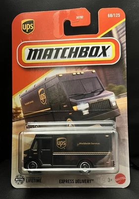 Matchbox Express Delivery UPS Truck 🟤 Brown Van Diecast 1:64 Model Diorama Toy - Image 1 of 4