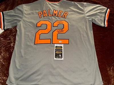 Jim Palmer #22 Autographed Jersey, World Series Champs Inscription, JSA - Image 1 of 4