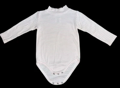 Bonnie Baby Girl Pink/White Striped Long Sleeve Classic One Piece 24M EUC - Image 1 of 4