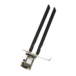 PCIe Network Adapter RTL8822CE 2.4G 5G Dual Band 1200Mbps BT 5.0 PCIEx1 Desk NEW - Afbeelding 1 van 12