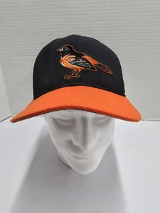 Cappello snapback vintage anni 90 nuova era modello professionale Baltimore Orioles lana nero 7 1/2 - Foto 1 di 7