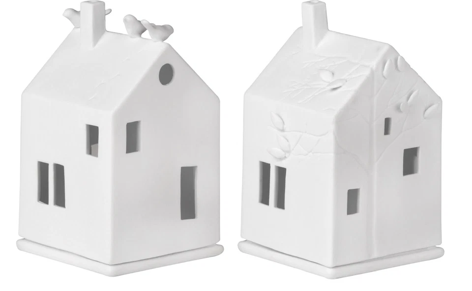 2er-Set Lichthaus Vogelhaus+Baumhaus Windlicht - Räder Design  - Bild 1 von 1