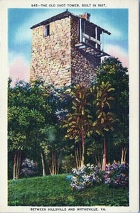 Old Shot Tower Built 1807 Virginia Postcard Unposted - Picture 1 of 2