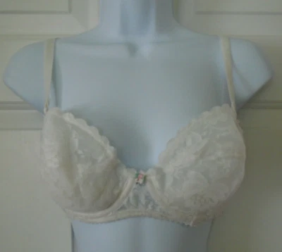 fredericks of hollywood push up bra 34A removable straps White Lace - Image 1 of 4