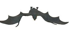 Vintage Halloween Rubber Bat Imperial Toy Corp. 1973 Red Eyes Marked 11” Wings