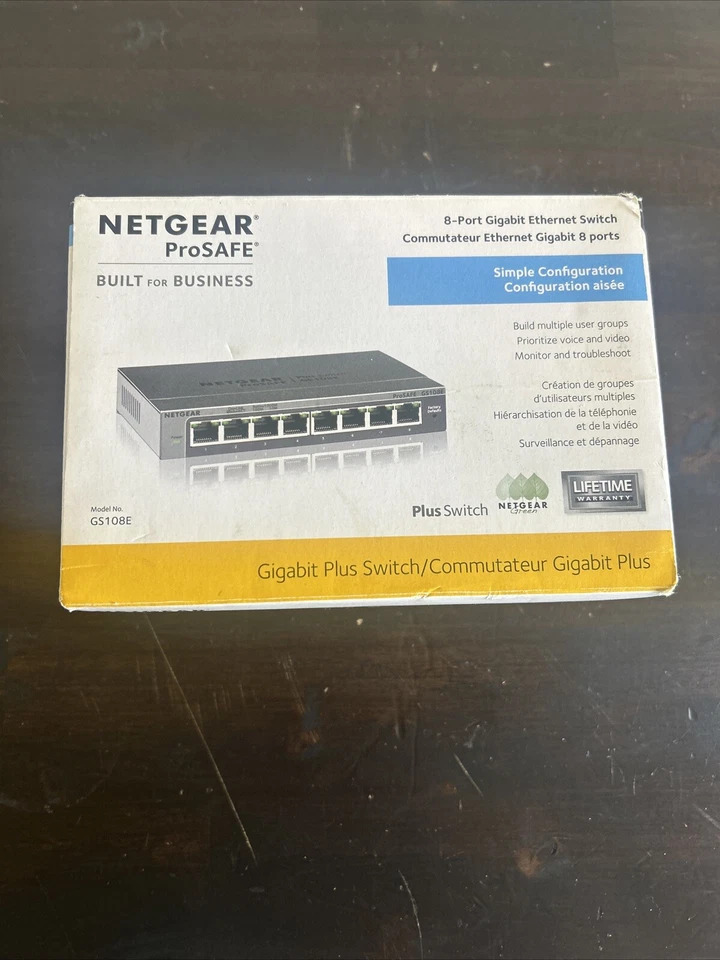 Netgear GS108E-300NAS 8 Port Gigabit Plus Switch - Image 1 of 4