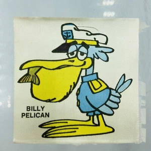1973 Coca Puffs BILLY PELICAN Iron-On Patch Unused - Picture 1 of 2