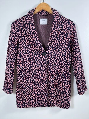 Girls Medium M Size 8 Old Navy Cheetah Print Pink Jacket Coat Outerwear - Image 1 of 4