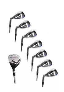 MENS LEFT HAND AGXGOLF MAGNUM IRONS SET w3 HYBRID IRON +5-9 IRONS + PW + FREE SW - Picture 1 of 7