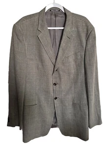Vintage Giorgio Armani Le Collezioni Plaid Blazer Sport Coat Made in Italy 44L - Picture 1 of 16