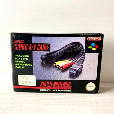 Nintendo Super NES Stereo A/V Cable + Box - PAL - Free Postage! - Image 1 of 4
