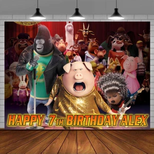 Sing Personalised Custom Banner Backdrop Party Decorations Birthday Gift - Picture 1 of 6