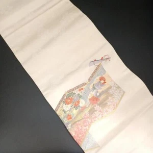 Mujer Kimono Obi Cinturón Seda Hecho en Japón Japonés Vintage Tradicional - Imagen 1 de 8