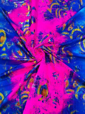 Estampado de diseño abstracto de cocodrilo - Diseño de tela de spandex 4 vías elástico por yarda Foto 1 de 3