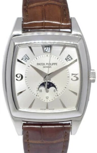 Patek Philippe Mens Gondolo Calendario 18k WG Automatic Watch Papers '06 5135G  - Picture 1 of 11