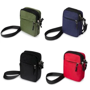 Small Plain Canvas Side Bag Crossbody, Shoulder Bag Messenger Pouch Mens Unisex - Picture 1 of 18
