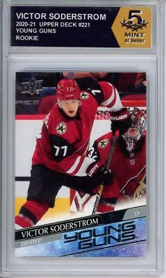 HCWPP - 2020-21 Upper Deck YG #221 Victor Soderstrom Graded Rookie RC - 294300  - Image 1 of 2
