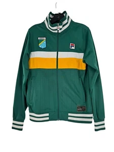 Fila Green Yellow Brazil Brasil Full Zip Track Soccer Jacket Size Small - Picture 1 of 7
