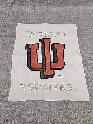 Garden Flag Yard Banner Indiana Hoosiers IU White Red - Image 1 of 4
