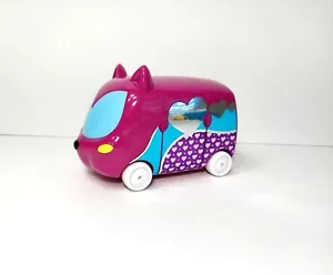 Tomy Archamps Hot Pink Sparkle Van w/ Cat On Wheels Playset Vehicle Toy Gift - Picture 1 of 12