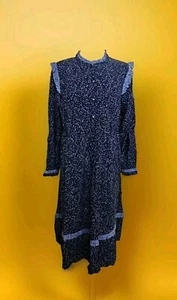 Abito floreale blu navy/blu fili universali taglia XL - Foto 1 di 9