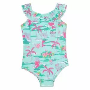 Hatley Girls Swimsuit Tropical Mermaid Ruffle - Picture 1 of 2