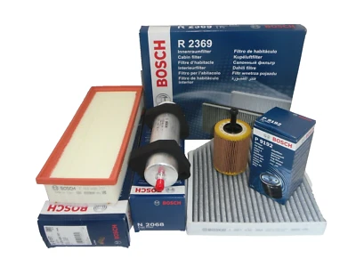 Audi A4 2.0 TDI Service Kit Oil Air Fuel Cabin Filter 2007 to 2015 BOSCH OPT1 - Image 1 of 4