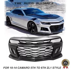 Fits 2010-2014&15 Chevy Camaro 5TH to 6th Gen ZL1 Front Bumper Cover+Fog lights - Picture 1 of 7