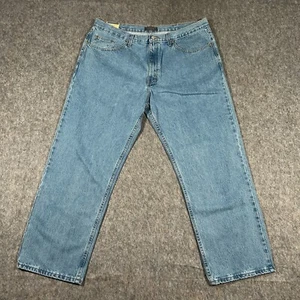 Saddlebred Herren Straight Jeans Größe 42x30 Blau Denim Baumwolle Classic Fit Neu mit Etikett - Bild 1 von 8