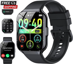 Smart Watch for Men Women, 1.96" Smartwatch (Answer/Make Call), IP68 Waterproof - Picture 1 of 7