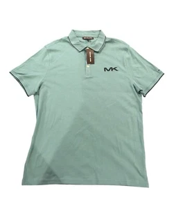 NWT MICHAEL KORS Short Sleeve Cotton Polo- “Lagoon” Color- Men’s Size Large - Picture 1 of 5