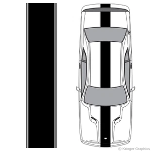 Center Racing Stripe 3M Vinyl Decal Kit for Dodge Challenger - Picture 1 of 7