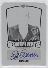 2015 Leaf Pop Century Printing Plate Black 1/1 Ed Asner #SP-EA1 Auto 0c6