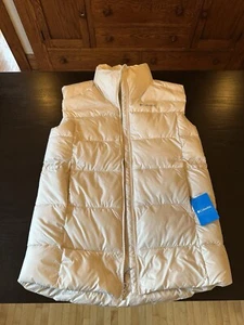 Women’s Columbia Puffect Puffer Mid Vest, Ivory, Size Medium NWT, WL5282-191 - Picture 1 of 7