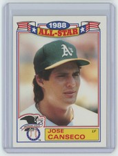 1989 Topps All-Stars Jose Canseco .  Oakland Athletics #6