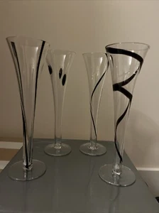 Vintage set of 4 Jazz champagne flutes, 250ml - Picture 1 of 6