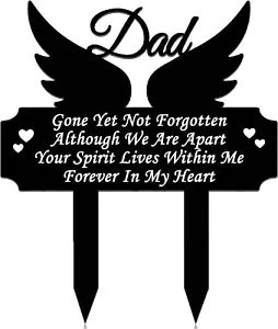 Cemetery Decoration Memorial Plaque Stakes Markers for Loss of Loved One Sympath - Picture 1 of 12
