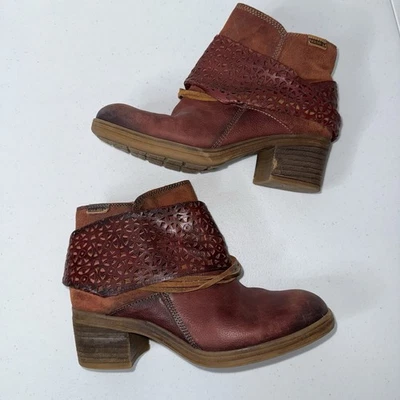 Pikolinos Women’s Lyon Ankle Boot Burgundy Red Leather Size 37 - Image 1 of 4