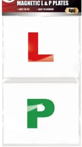 4PCS L & P Car Magnetic Plates - Learner Sign Magnetic Vehicle Sticker 100 Pcs - Picture 1 of 1