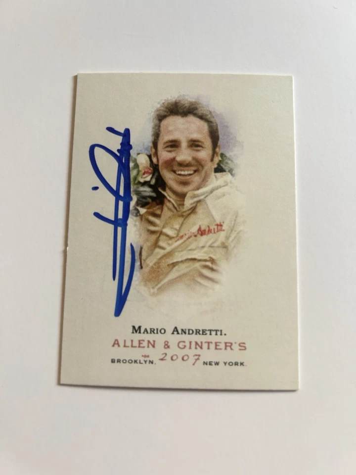 Mario Andretti Signed 2007 Topps Allen & Ginter Card # 19 - Image 1 of 1