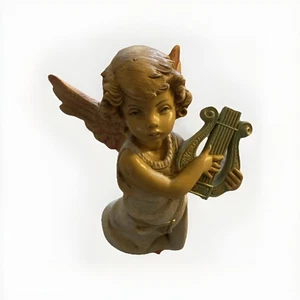 Vtg Depose Italy Fontanini  Angel Harp Player  -  #364 - Picture 1 of 3