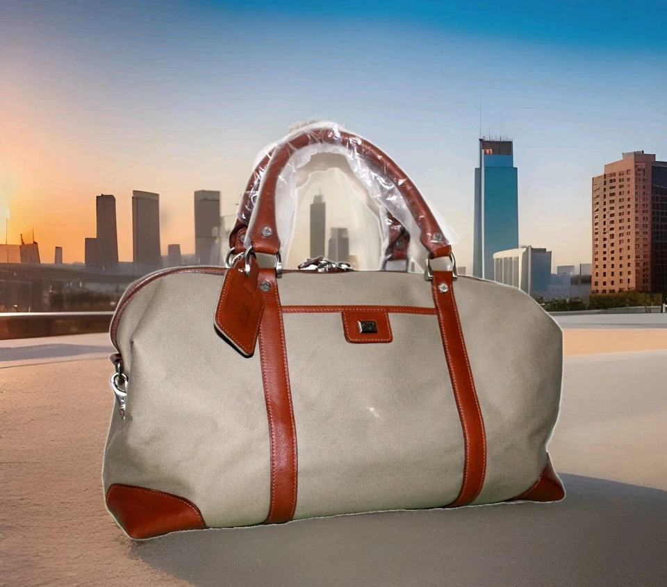 🔥Nuevo Bolso de Viaje CUTTER & BUCK Premium de Lona Cuero Bandolera de Mano  Foto 1 de 4