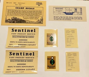 CALCOMANÍA ESCALA CHAMP O - CAJA “CENTINELA” BALTIMORE & OHIO/B&O - ESQUEMA COLORIDO - #OB-149 - Imagen 1 de 1
