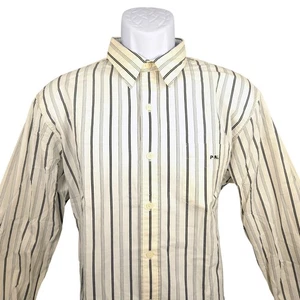 Polo Ralph Lauren Life Saving Service Striped Button Down Rincon Shirt Mens L - Picture 1 of 8
